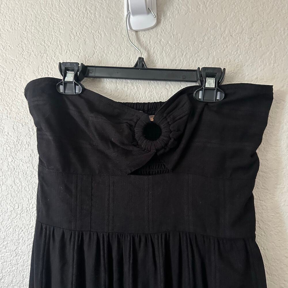 LSPACE Melody Strapless Cut Out Maxi Dress Black Size Medium - Picture 5 of 6